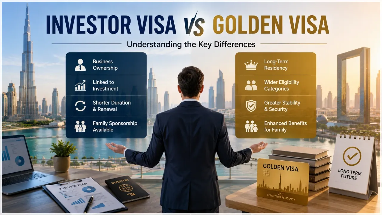 Difference Between Investor Visa and Golden Visa