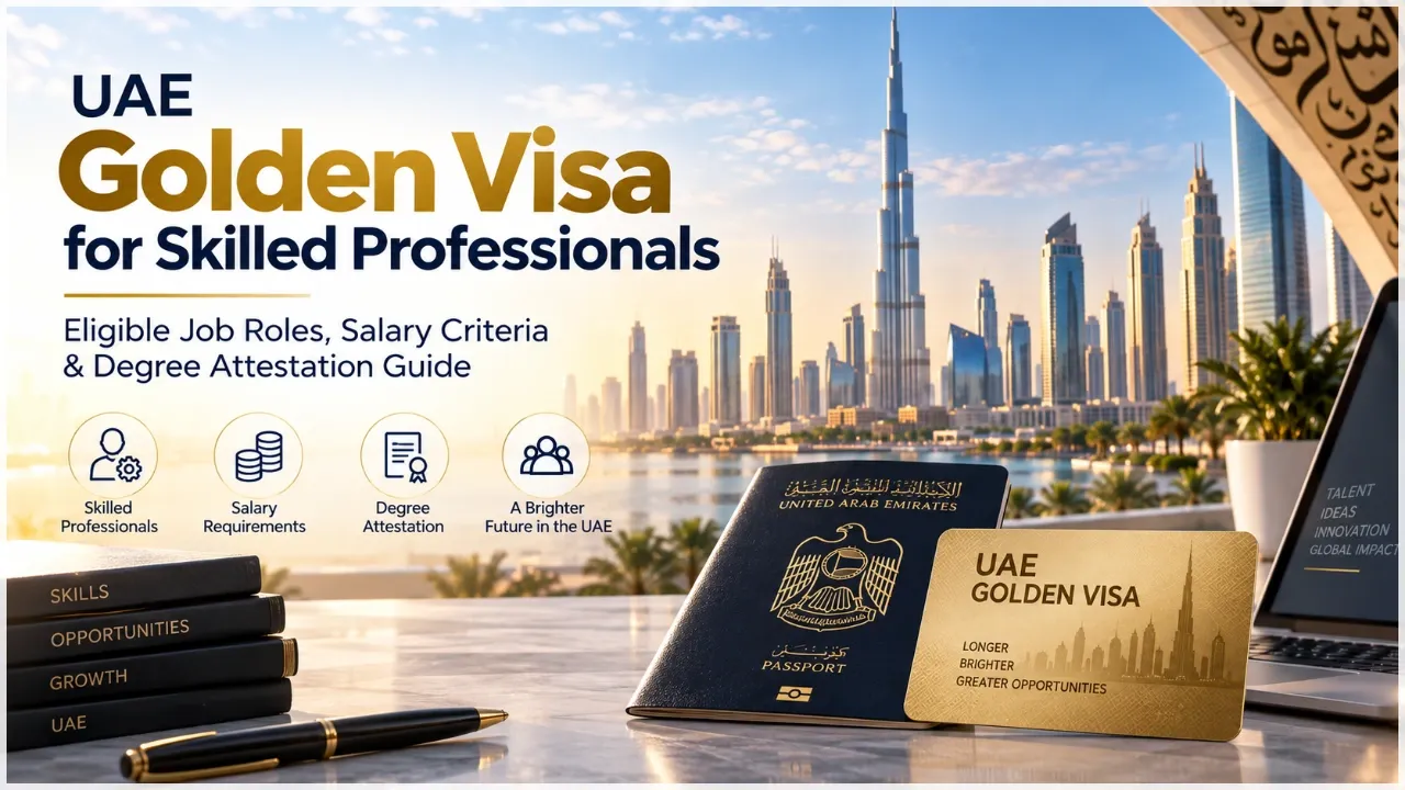UAE Golden Visa for Skilled Professionals: Eligible Job Roles & Degree Attestation