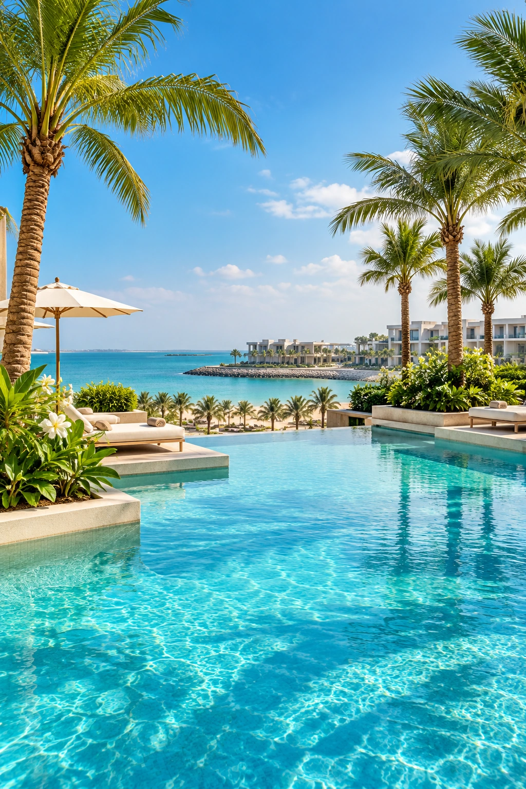 Illustrative resort scenery for Rove Al Marjan Island